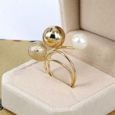 Multi Design Pearl Artificial Finger Ring